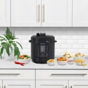 Multicooker TurboTronic Szybkowar TurboTronic garnek elektryczny multicoocer kombiwar parowar 6L 1000W 70 kpa 14 programów Czarny 11