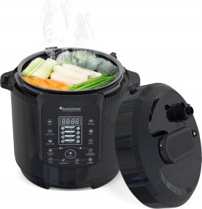 Multicooker TurboTronic Szybkowar TurboTronic garnek elektryczny multicoocer kombiwar parowar 6L 1000W 70 kpa 14 programów Czarny 2