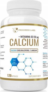 Progress Labs PROGRESS LABS Calcium+Witamina D3 50ug 120caps WAPŃ 1