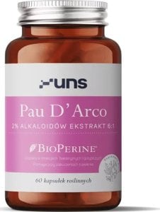 UNS UNS Pau D'Arco 2% Alkaloidów Ekstrakt 6:1 60vegcaps 1