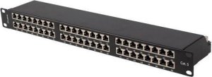 Lanberg Patch panel Lanberg PPS6-1048-B 48 port 1U 19" kat.6 FTP ekranowany czarny 1