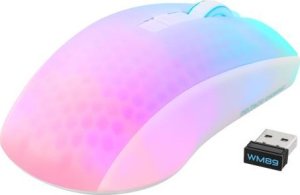 Mysz Deltaco Belaidė pusiau permatoma DELTACO GAMING pelė, RGB, itin lengva, balta / GAM-145-W 12