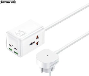 Ładowarka Remax ŁAD SIEC REMAX GAN POWER STRIP 65W RP-U157 2xUSB+2xUSB-C 1.5M WHITE 1