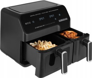 Frytkownica beztłuszczowa ECG ECG AF 8300 Dual Fry Hot air fryer, 5.2 L + 3.1 L, temperature setting 80-200 °C, 60 min timer 15