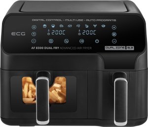 Frytkownica beztłuszczowa ECG ECG AF 8300 Dual Fry Hot air fryer, 5.2 L + 3.1 L, temperature setting 80-200 °C, 60 min timer 7