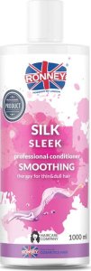 Ronney Ronney Silk Sleek Professional Conditioner Smoothing wygładzająca odżywka do włosów cienkich i matowych 1000ml 1