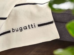 Bugatti Bugatti Jacquard Blanket Woolen White 150x200 3