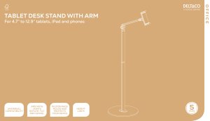 Stojak Deltaco Universalus grindų stovas DELTACO OFFICE, planšetėms, 4,7" - 12,9" / ARM-0561 6