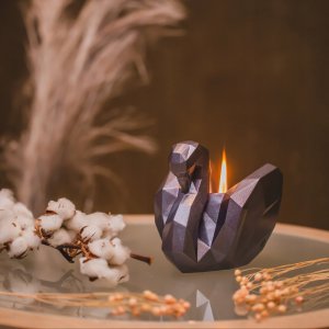 Candellana Świecznik ozdobny dekoracyjny pod świece Łabędź 3D 8