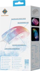 Mysz Deltaco Pusiau permatoma DELTACO GAMING pelė, RGB, itin lengva, balta / GAM-144-W 5