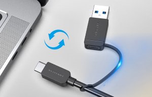 HUB USB Vention Hub USB 3.0 z 4 portami, interfejsem USB-C i USB 3.0 2-w-1 oraz zasilaczem Vention CHTBB 0,15 m 4