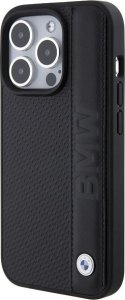 Triton BMW BMHCP15L22RDPK iPhone 15 Pro 6.1" czarny/black hardcase Leather Textured & Stripe 2