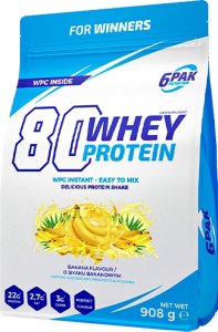 6PAK Nutrition 6PAK Nutrition 80 Whey Protein 908g Banana 1