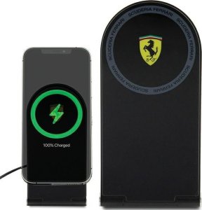 Ładowarka Triton Ferrari składana ład. indukcyjna 2w1 FECBFMALK 15W czarny/black Printed Logo MagSafe 2