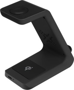 Ładowarka Deltaco 3-in-1 belaidis įkroviklis DELTACO 15 W, USB-C, Qi sertifikuotas, LED indikatorius, juodas / QI-1037 5