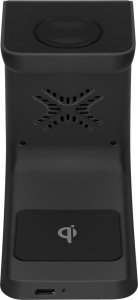 Ładowarka Deltaco 3-in-1 belaidis įkroviklis DELTACO 15 W, USB-C, Qi sertifikuotas, LED indikatorius, juodas / QI-1037 6