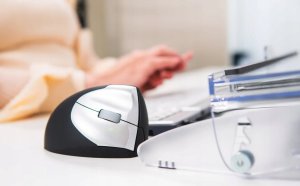 Mysz BakkerElkhuizen Handshake Wireless VS4 myszka Po lewej stronie RF Wireless Laser 2400 DPI 4