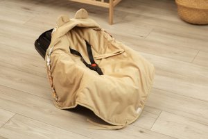 Sensillo OTULACZ DO FOTELIKA VELVET SKWER BEŻOWY 8