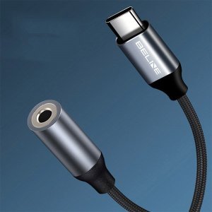 Adapter AV Beline Kabel adapter USB-C/Jack 3,5mm DAC czarny 4