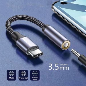 Adapter AV Beline Kabel adapter USB-C/Jack 3,5mm DAC czarny 5
