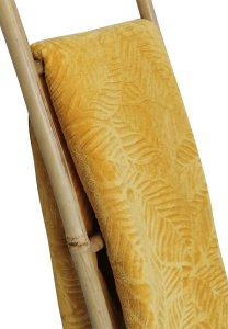 kontrast Miękki gruby koc tłoczony jak narzuta PALOMA 150x200 musztardowy 2