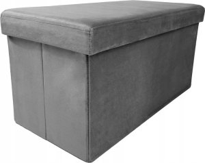 kontrast Pufa tapicerowana ze schowkiem PERFECT DUO 60x30x30 cm szara 4