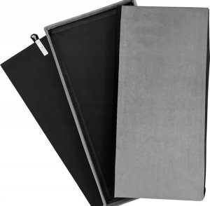 kontrast Pufa tapicerowana ze schowkiem PERFECT DUO 60x30x30 cm szara 9