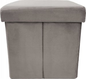 kontrast Pufa kwadratowa tapicerowana ze schowkiem 30x30x30 cm toupe 3