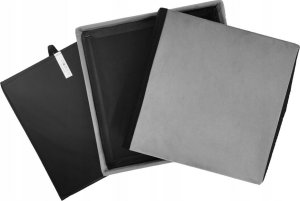 kontrast Pufa kwadratowa tapicerowana ze schowkiem 30x30x30 cm szara 4