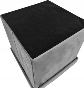 kontrast Pufa kwadratowa tapicerowana ze schowkiem 30x30x30 cm szara 6