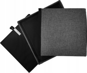 kontrast Pufa kwadratowa tapicerowana ze schowkiem PERFECT 30x30x30 cm płócienny szary 3