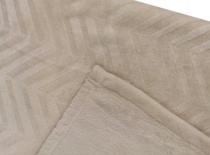 kontrast Miękki i gruby koc tłoczony jak narzuta COSTA 150x200 ciemny beżowy 3