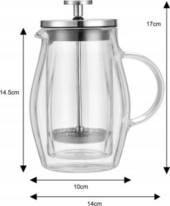 Klausberg ZAPARZACZ DO KAWY/HERBATY 0,35L FRENCH PRESS KB-7682 5