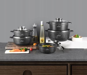 Zilner ZESTAW 5 GARNKÓW MARMUROWYCH 16 / 20 / 22 / 24 / 26 CM ZILNER ZL-8522 2