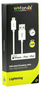 Fonex Data Cable USB to Lightning MFI 2.4A 12W 1.2m By Fonex White 2