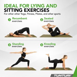 Tunturi Mata do jogi TUNTURI YOGA & FITNESS MAT 8 MM (Kolor: Army zielony) 6