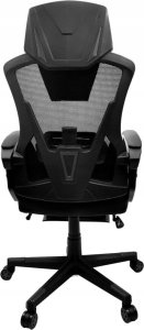 Fotel kontrast Fotel biurowy gamingowy obrotowy dla graczy KG100 + podnóżek czarny 10