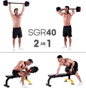 HMS ‎Hantel SGR40 Pro Set żeliwny 1 x 43.5 kg 2