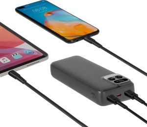 RivaCase POWERBANK 20.000 MAH USB-C 20W LCD, 1X WE/WY USB-C PD 20W, 2X USB-A QC 3.0 18W, CZARNY 11