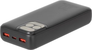 RivaCase POWERBANK 20.000 MAH USB-C 20W LCD, 1X WE/WY USB-C PD 20W, 2X USB-A QC 3.0 18W, CZARNY 7