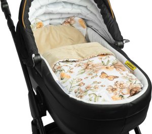 Sensillo KOMPLET DO WÓZKA VELVET SKWER BEŻOWY 3