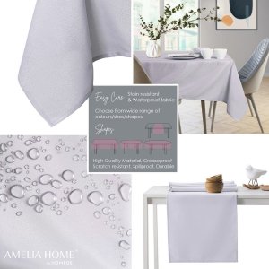 AmeliaHome AmeliaHome Serweta plamoodporna gładka EMPIRE koło 100 cm liliowa 1