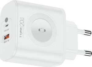 Ładowarka T-Phox ŁAD SIEC T-PHOX T-PP20 GAN iWATCH 3IN1 WHITE 2