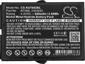 Cameron Sino Akumulator Bateria Typ Bt06k 2303692 Do Ikusi Tm70/1 Tm70/2 Rad-ts T71 Tm70 T72 T70 / Cs-kut692bl 4