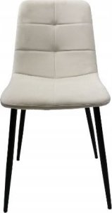 kontrast Krzesło tapicerowane welurowe loft IGA 44x40x86 cm beżowe 3