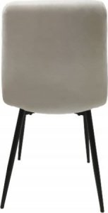 kontrast Krzesło tapicerowane welurowe loft IGA 44x40x86 cm beżowe 4