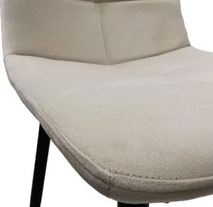 kontrast Krzesło tapicerowane welurowe loft IGA 44x40x86 cm beżowe 6