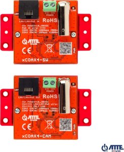 Atte Zestaw aktywnych konwerterów do transmisji Ethernet oraz PoE ATTE xCOAX4-SET 1