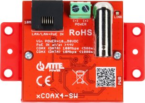 Atte Zestaw aktywnych konwerterów do transmisji Ethernet oraz PoE ATTE xCOAX4-SET 6