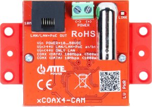 Atte Zestaw aktywnych konwerterów do transmisji Ethernet oraz PoE ATTE xCOAX4-SET 7